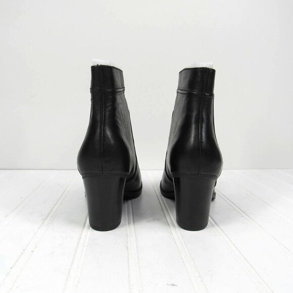 Sole Bound by Baretraps Lisette Ankle Boots Leather Round Toe Black Sz 7.5 - Picture 5 of 8